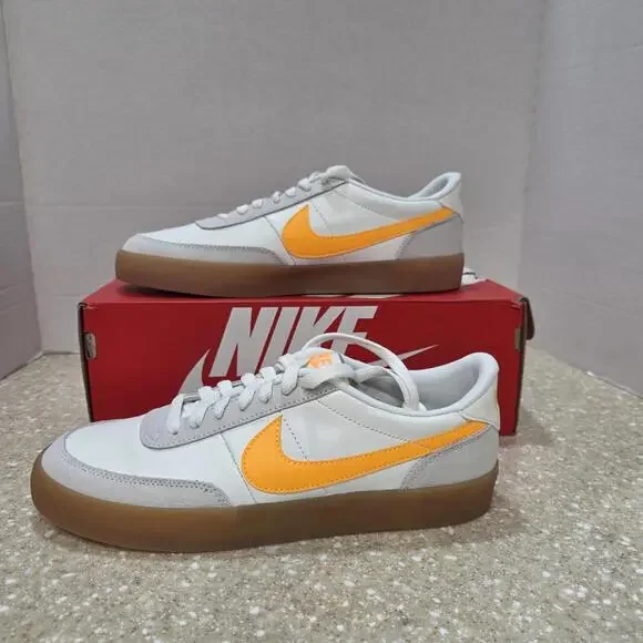 Nike Killshot 2 LeatherSail Laser Orange Gum White/Yellow Sneakers Men's S 9